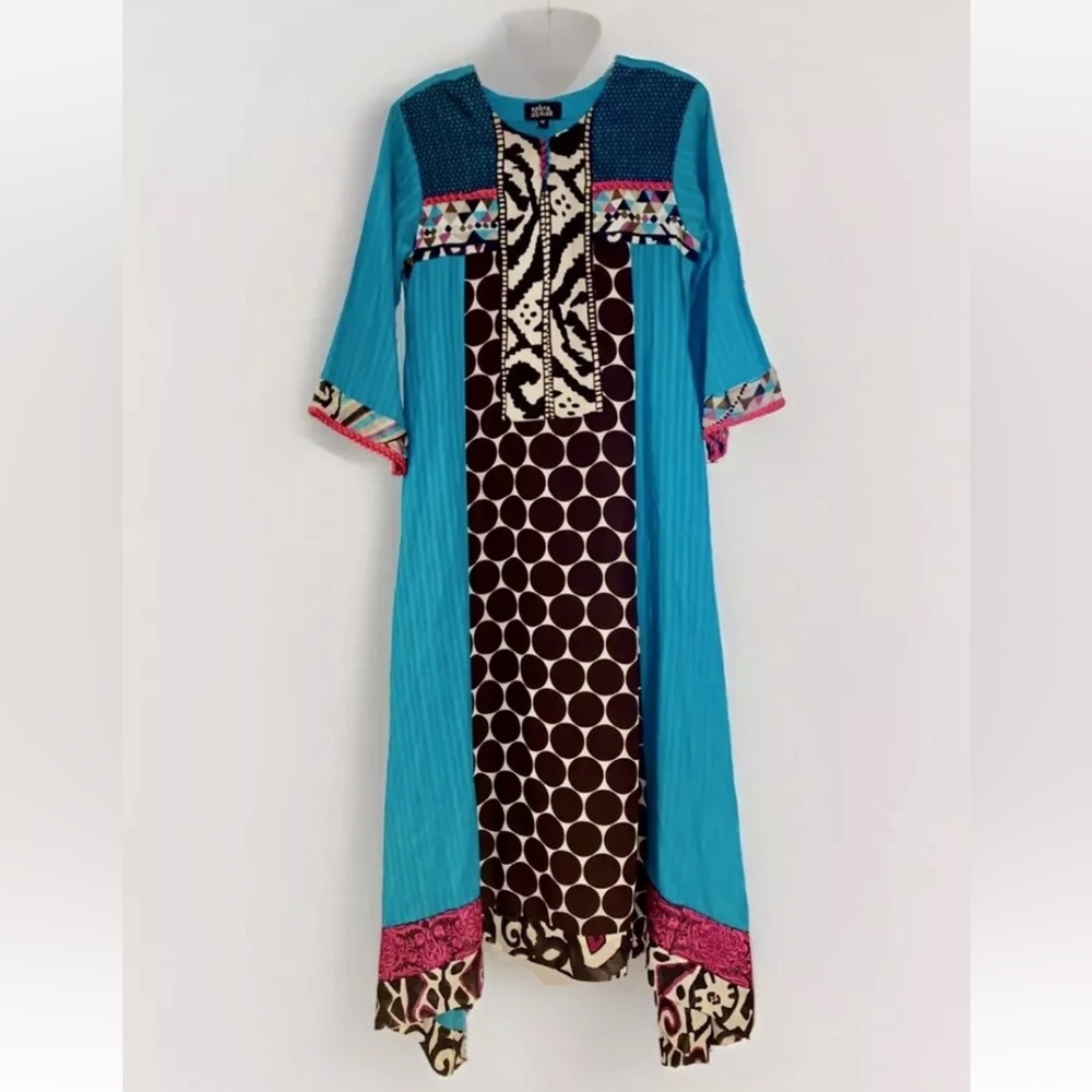 Pakistani Designer ZAHRA AHMAD Original Dress - Med EUC